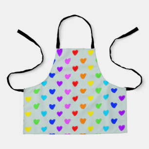 Rainbow Hearts Apron Schort