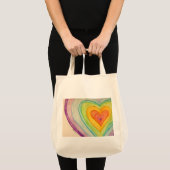 Rainbow Hearts Art Sac fourre-tout inspiré (Devant (produit))