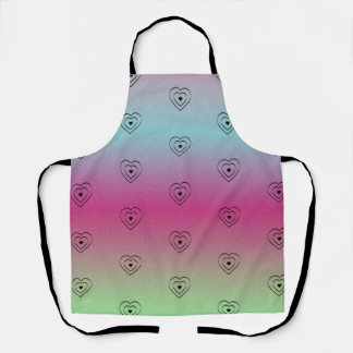 Rainbow Hearts Black Pride Heart Schort