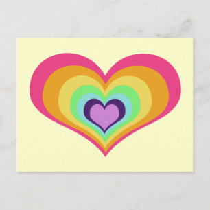 Rainbow Hearts Briefkaart