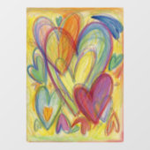 Rainbow Hearts Decoration Window Clings Raamsticker (Vel)