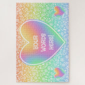 Rainbow Hearts & Doodles Jigsaw Puzzle (Vertical)