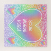 Rainbow Hearts Doodles Jigsaw Puzzle (Horizontal)