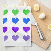 Rainbow Hearts Gay Pride Theedoek (Quarter Fold)