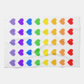 Rainbow Hearts Gay Pride Theedoek (Horizontaal)