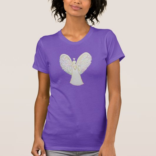 Rainbow Hearts Guardian Angel Custom Art T-Shirt (Devant)
