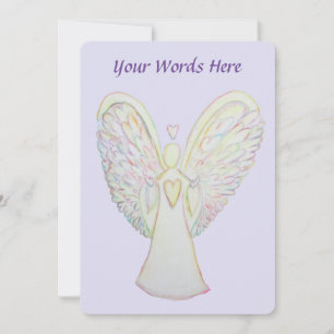 Rainbow Hearts Guardian Angel Invitations personna