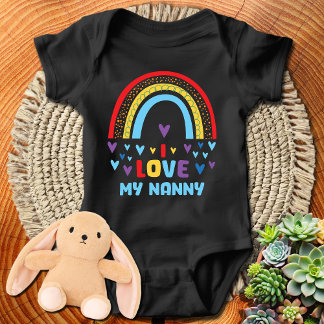 Rainbow Hearts Ik hou van mijn nanny Romper