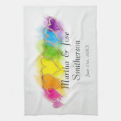 Rainbow Hearts Kitchen Towels Theedoek (Verticaal)