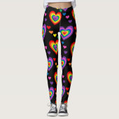 Rainbow hearts leggings (Voorkant)