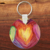 Rainbow Hearts Love Pendant Sleutelhanger Charm (Voorkant)