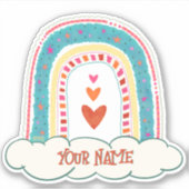  Rainbow Hearts Naam Inspirivity Sticker (Voorkant)