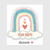  Rainbow Hearts Naam Inspirivity Sticker (Vel)
