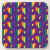 Rainbow Hearts Pattern Bier Onderzetter (Voorkant)