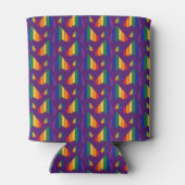 Rainbow Hearts Pattern Blikjeskoeler (Achterkant)