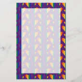 Rainbow Hearts Pattern Briefpapier (Voorkant)