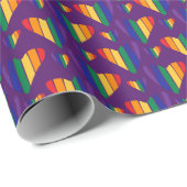 Rainbow Hearts Pattern Cadeaupapier (Rol Hoek)