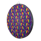 Rainbow Hearts Pattern Dartbord (Voorkant Rechts)