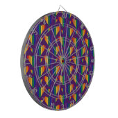 Rainbow Hearts Pattern Dartbord (Voorkant Links)