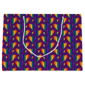 Rainbow Hearts Pattern Groot Cadeauzakje (Voorkant)