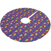 Rainbow Hearts Pattern Kerstboom Rok (Gekanteld)