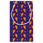 Rainbow Hearts Pattern Klein Cadeauzakje (Achterkant)