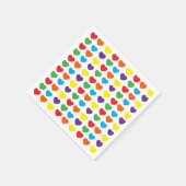 Rainbow Hearts Pattern Servet (Hoek)