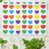 Rainbow Hearts Pattern Theedoek (Gevouwen)