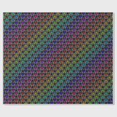 Rainbow Hearts Pattern Wrapping Paper Cadeaupapier (Vlak)