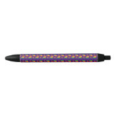 Rainbow Hearts Pattern Zwarte Inkt Pen (Voorkant)