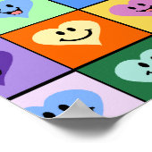 Rainbow Hearts-pleinen Poster (Hoek)