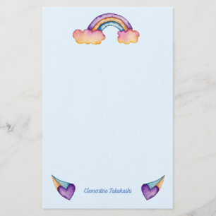 Rainbow Hearts   Schattigee Kinder Briefpapier