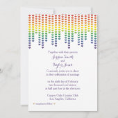 Rainbow Hearts Uitnodiging (Voorkant)