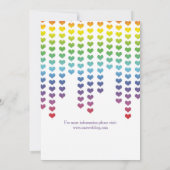 Rainbow Hearts Uitnodiging (Achterkant)