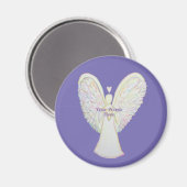 Rainbow Hearts White Angel Art Magnet Magneet (Voorkant / Achterkant)