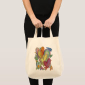 Rainbow Hearts Word Art Sac fourre-tout inspiré (Devant (produit))