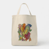Rainbow Hearts Word Art Sac fourre-tout inspiré (Dos)