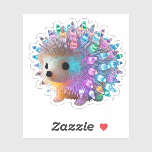 Rainbow Hedgehog Delight Sticker (Vel)