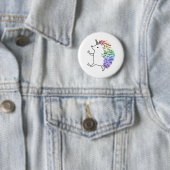 Rainbow Hedgicorn Button (In situ)