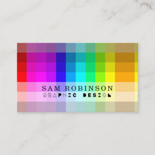 Rainbow Helderkleurig Visitekaartje met grungespot