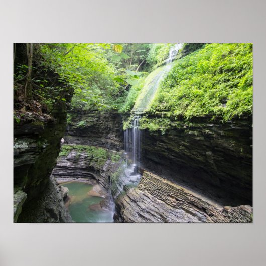 Rainbow-Herfsten, Watkins Glen State Park, New Yor Poster (Voorkant)