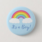 Rainbow Het is een Button van het Baby shower van  (Voorkant)