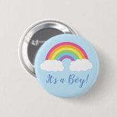 Rainbow Het is een Button van het Baby shower van (Voorkant /achterkant)