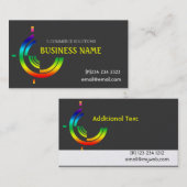 Rainbow Hi-Tech Tri Company Logo Branding Visitekaartje (Voorkant / Achterkant)