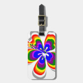 Rainbow hibiscus bagagelabel (Voorkant verticaal)