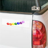Rainbow hibiscus lei design bumpersticker (Op Truck)