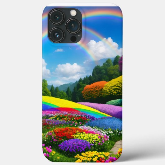 Rainbow Hills and Flowers Two Case-Mate iPhone Case (Achterkant)