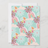 Rainbow Hippie Anniversaire Fête Invitation (Dos)