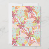 Rainbow Hippie Anniversaire Fête Invitation (Dos)