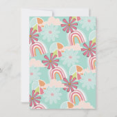 Rainbow Hippie Anniversaire Fête Invitation (Dos)